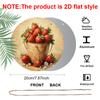 2D Flat Aluminum 7.87 Inch X 7.87 Inch Vintage Fresh Strawberry Pattern Wall Hanging, Country Style, Suitable for Dining Rooms, Gardens, Farmhouses