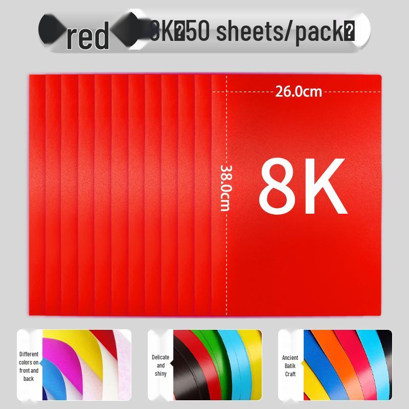 Red Wax Paper for Crafts: A4/A3 Red Sheets, Single/Double-Sided, Perfect for Origami, Window Decorations, and Kids' Projects.