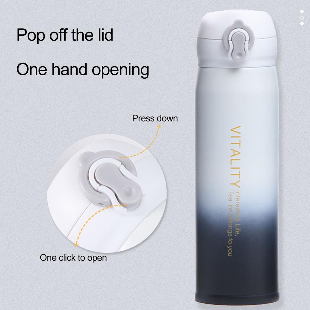 Vakuuma pudele, maza mutes dzeršana bez smaržas, pārnēsājama studentu sporta vakuuma krūze skolai