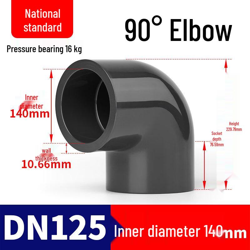 PVC Water Pipe 90-Degree Elbow Fitting