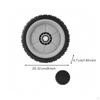 Yard Tractor Wheel with Cap | Ribbed grooved Pattern, Light Gray Body, 8Inch Mower Wheel, for