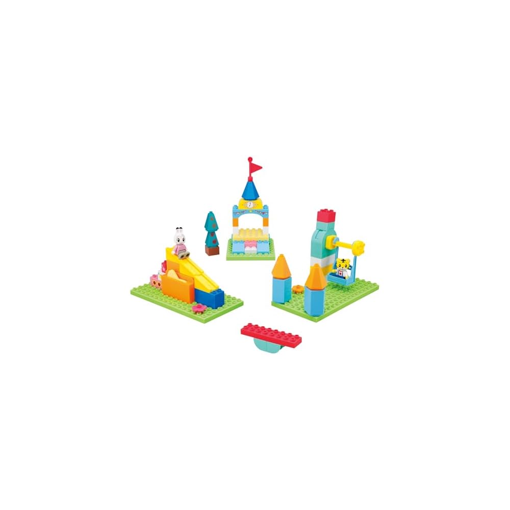 BANDAI Shimajiro Action Block Set Playground Slide and Swing 3 Years and Up