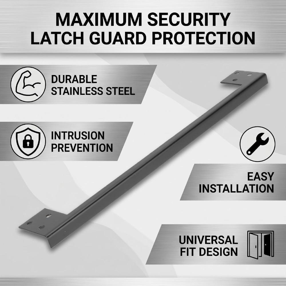 Anti Burglary Door Latch Guard Plate Easy Installation Door Latch Shield Apartment