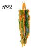 Hamster Climbing Toy 2Pcs Parrot Chewing with Metal Hanging Ring Colorful Felt