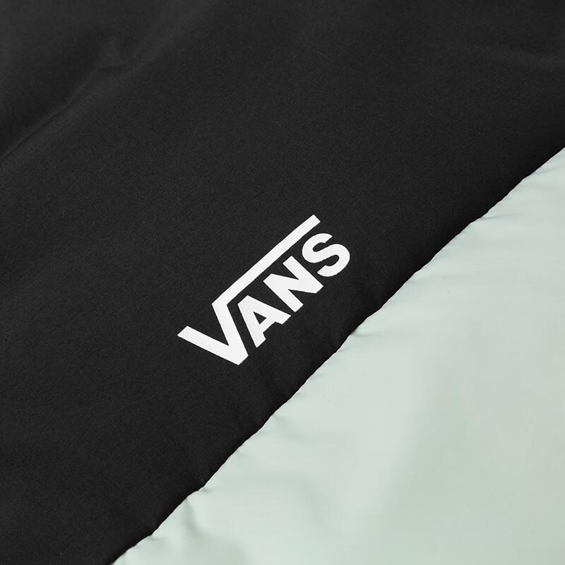 Vans Color Block Design Stand Collar Soft Comfortable Long Sleeve Down Jacket Unisex Outerwear Gray-Green VN000P30ZRT