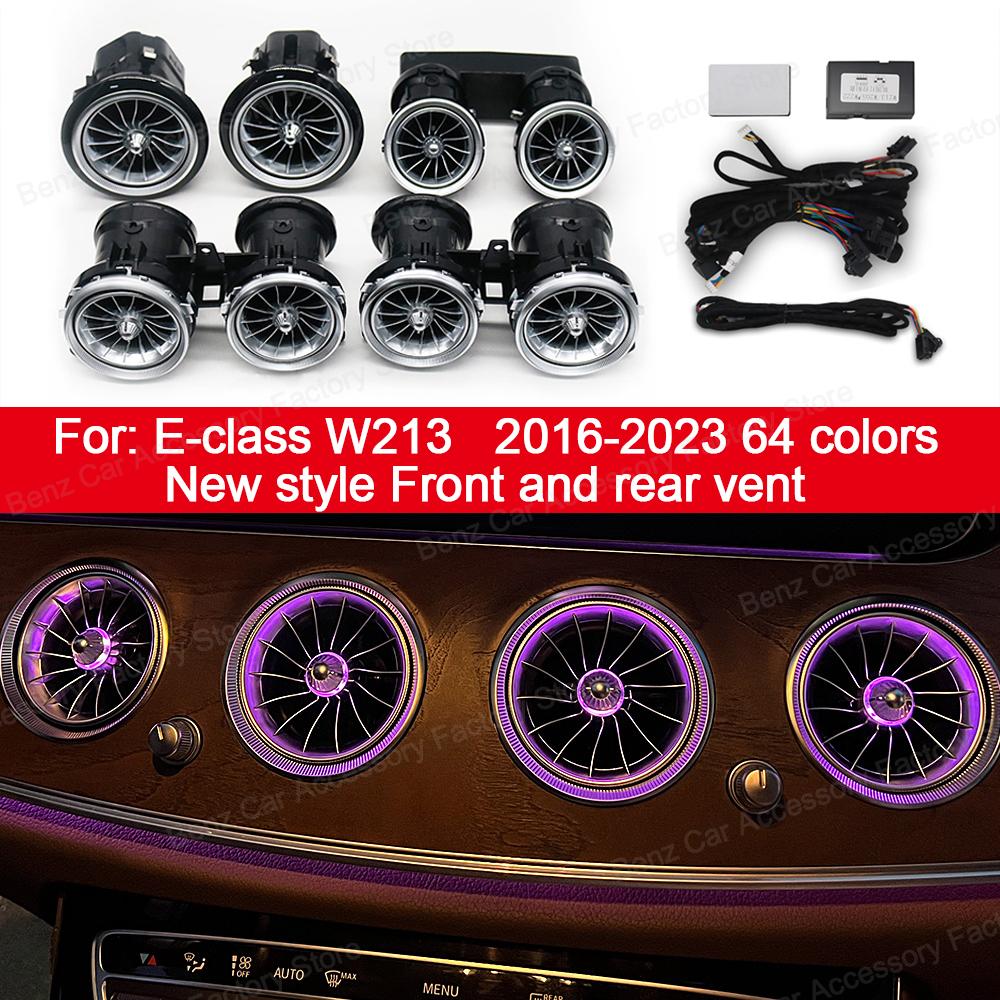 2025 Hot Racing Grills 64 Colors LED Air Vents 3D Rotating Tweeter Speaker For Mercedes Benz W213 E-Class Coupe AMG E43 E53 E250