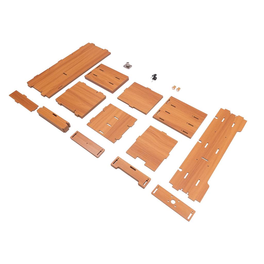 Wooden Monitor Stand with 3 Drawers, Lockable Drawer, Desk Riser Computer Monitor Stand for Office Home PC Laptop