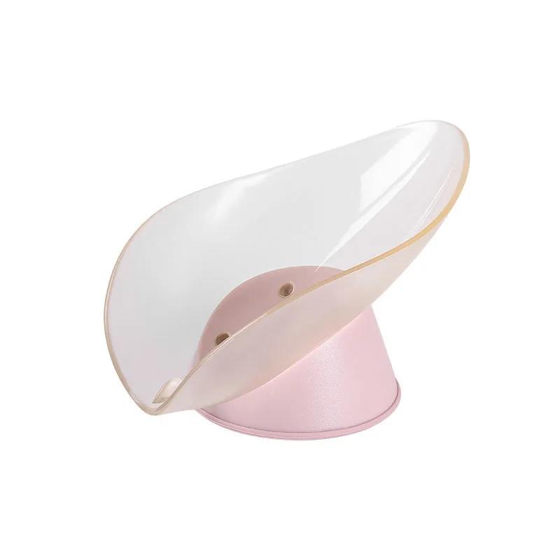 

Мыльница в форме листа, держатель для мыла, держатель для душа, губка, поднос для хранения, принадлежности для ванной, гаджет для ванной розовый