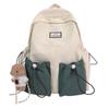 Schoolbag Color Matching Student Schoolbag Travel Large Capacity Backpack Cute Simple Casual High School Student Laptop Bag