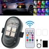 Car Motorcycle Wireless LED Strobe Lights Warning Light Decor Atmosphere Light 8 Colors Rechargeable Lights Anti-Collision 4LED