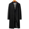 FAPAI Men's Two-in-One Sheep Wool Long Overcoat