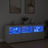 Vidaxl Cabinet With LED Lighting, White, 181.5X37X67 Cm