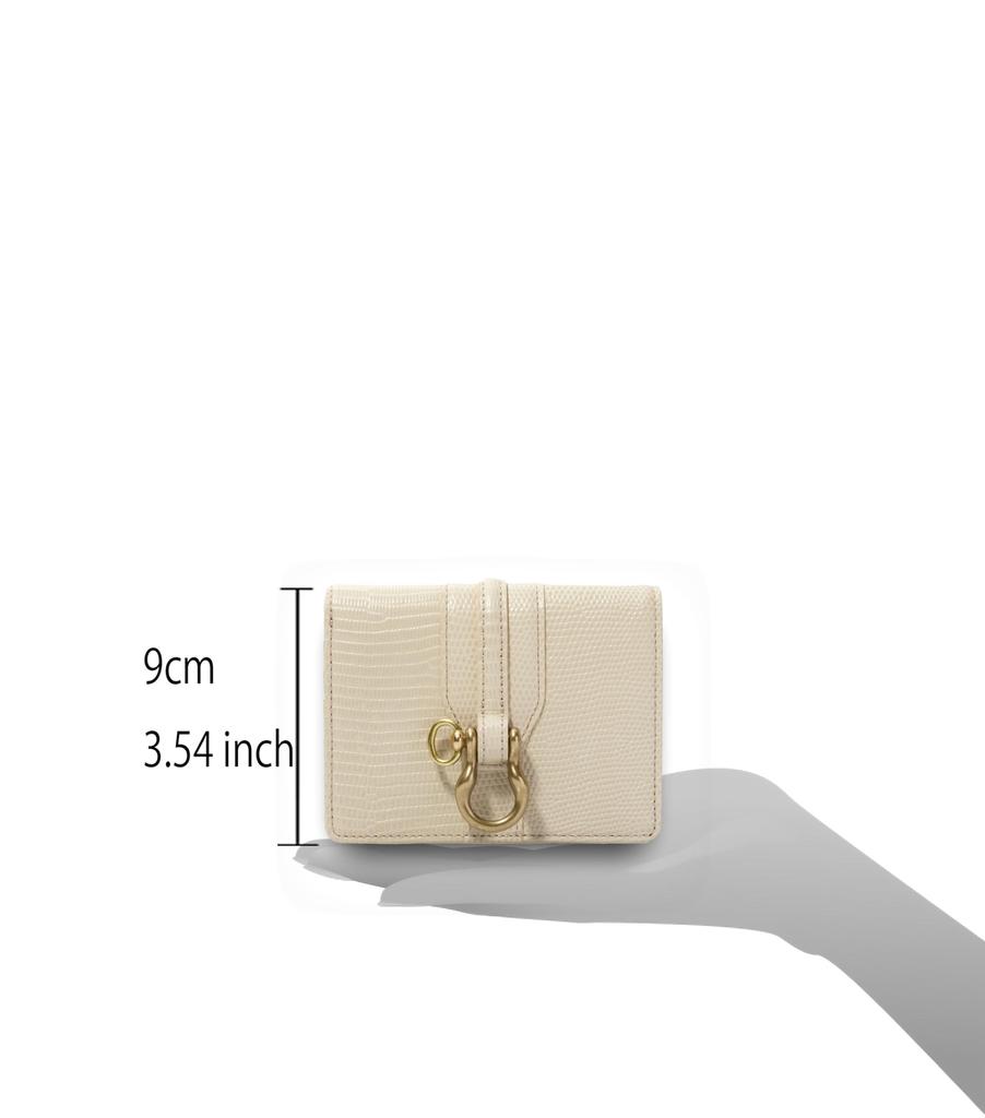 and Rosette Folded Wallet Lizard [Toff Lodestone]