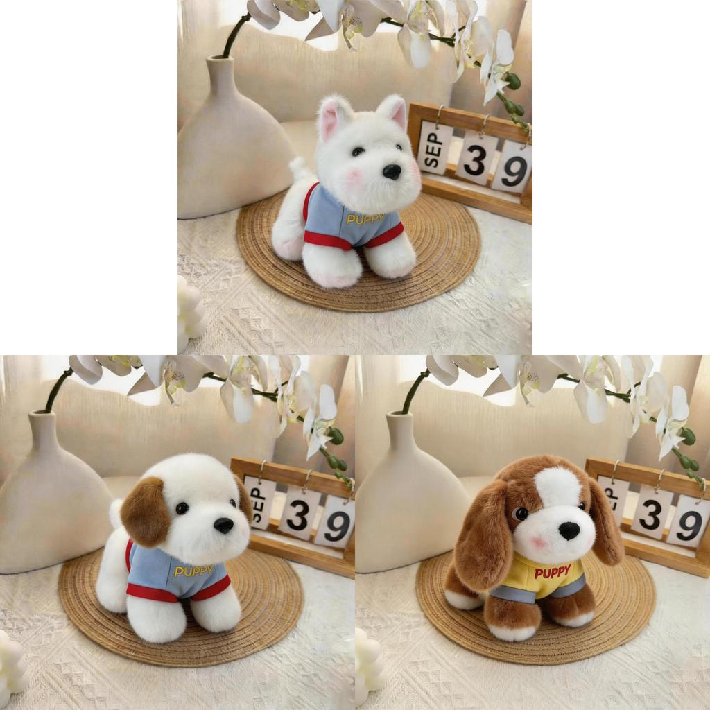 Plush Dog Toy 6in Soft Pp Cotton Small Animal Collectors Gift For Kids And Teens