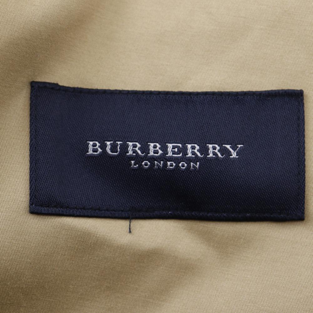 Burberry Stainless Collar Coat FDC32-202-40 Stripe Beige cotton/Polyurethane Women Used