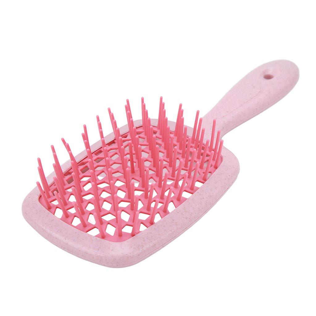 Curved Vent Hair Brush Scalp Massage Paddle Detangling Brush Styling Tool for Fast Blow Drying Pink