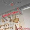 Set Of 2 Modern Flat Printing Curtains Without Rod Magic Birthday Print Yarn Art Deco Festive Perfect Curtain Polyester