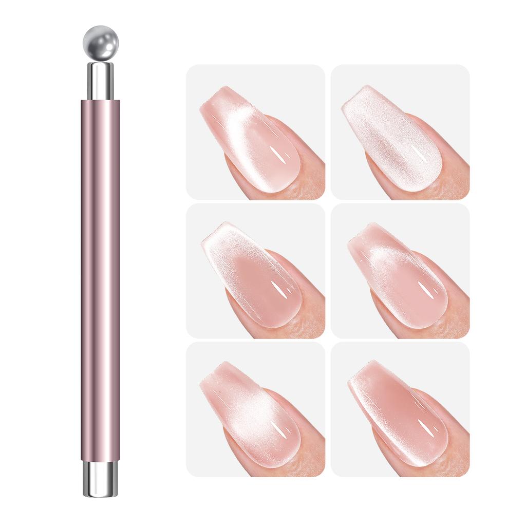 Double-end Nail Magnetic Stick for Cat Magnetic Gel Strong Gel Magnet Ball Large Cylinder Pen Detachable Manicure Magnetic Tools