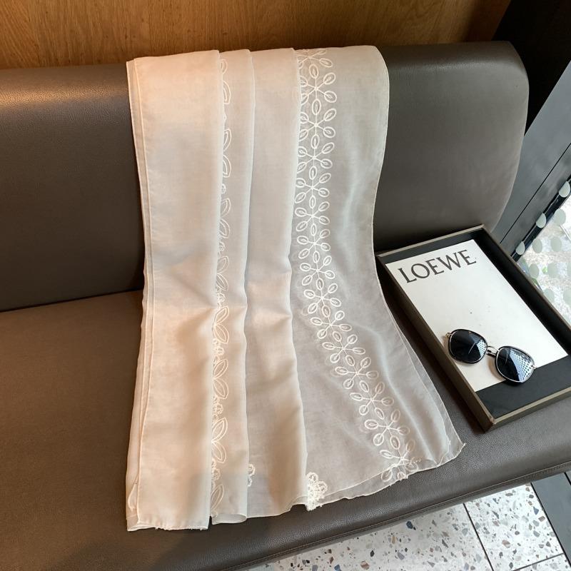 Women S Sun Embroidered Thin Scarf For Spring Autumn Travel Sun Protection