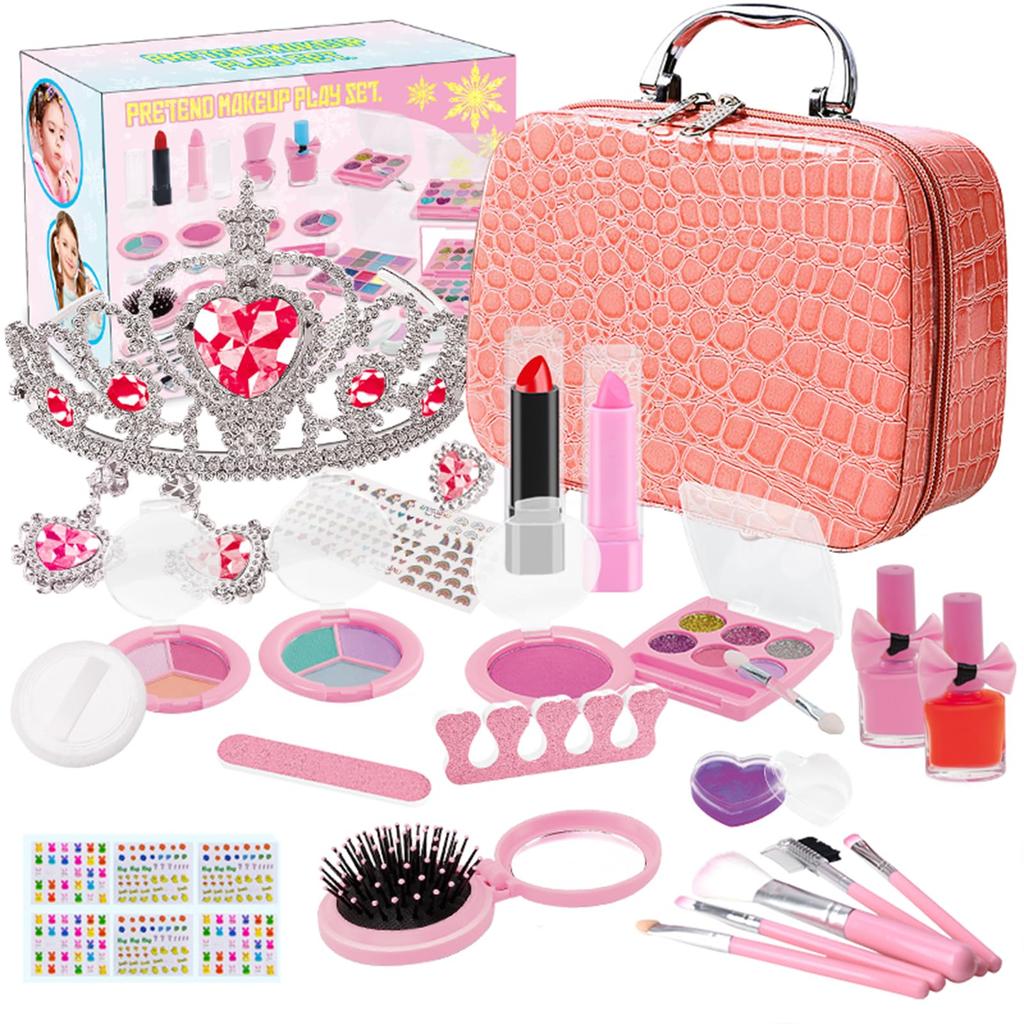 OTONOPI Makeup Cosmetics Set for Elementary School Toy Cosmetics Pretend Play Ages and Stylish Gift Set, Kids' Girls, Students, Set, Set, 31-Piece
