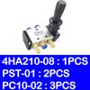 4HA210-08 1/4" 2 Position 5 Port Five Way Pneumatic Air Valve Hand Lever Operated Control Valve Ventilation Valves 4
