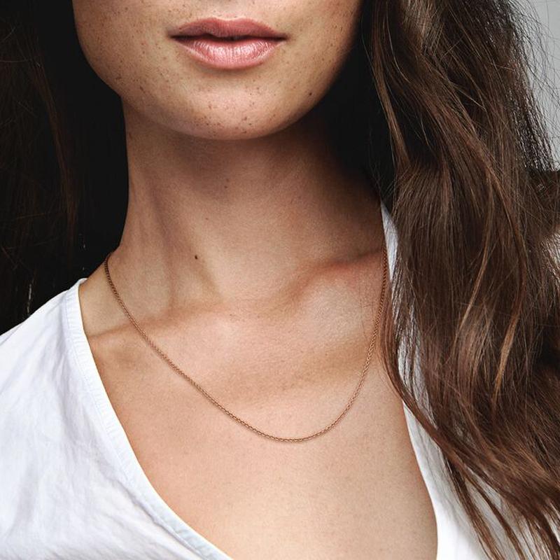 Pandora Simple Basic Collarbone Necklace Women necklace Rose-Gold 580413