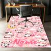 Custom Name Cow Printed Carpet,Rug for Office Chair Living Room Bedroom Kitchen Room Decor Gifts.