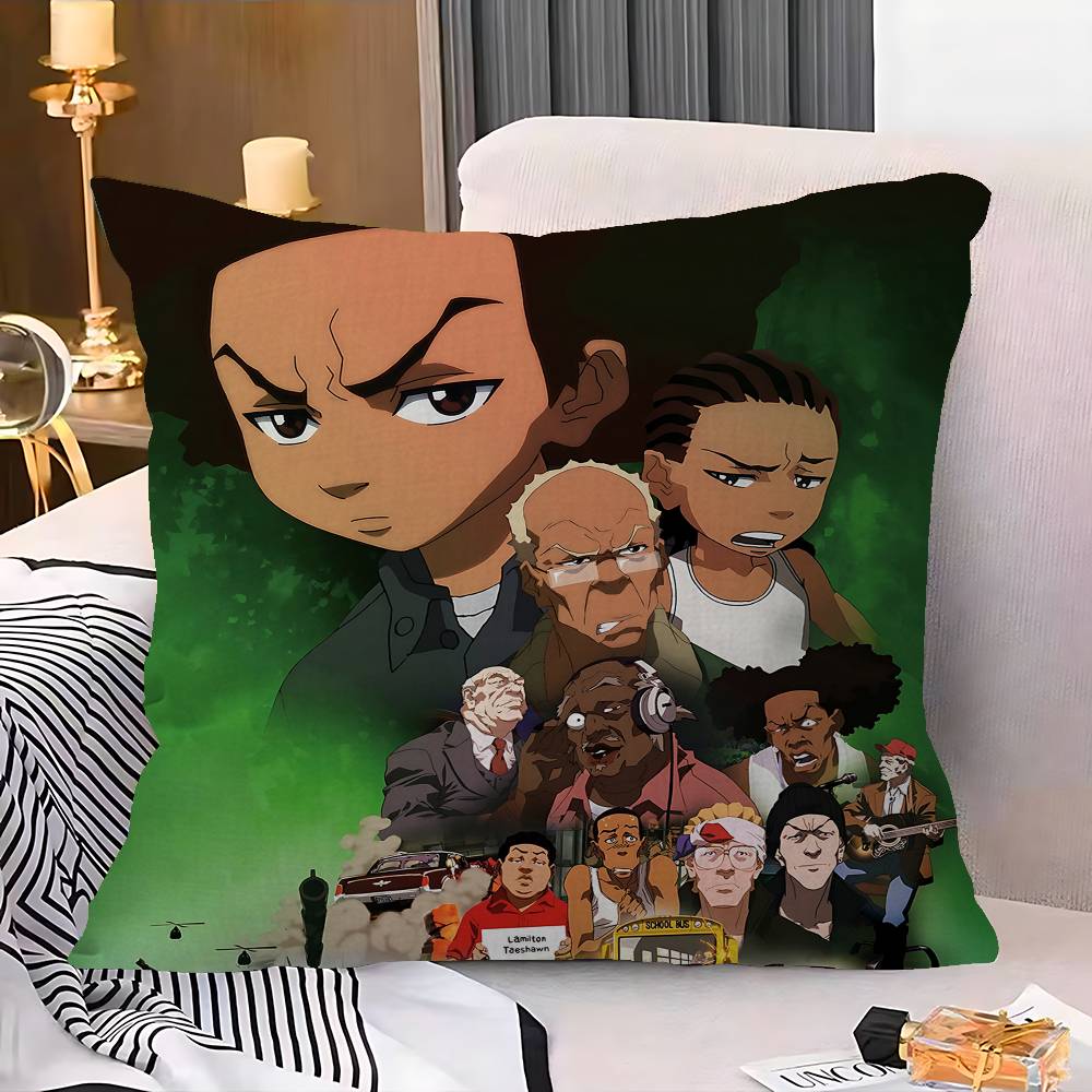 B-Boondocks Cartoon Pillowcase Toon Gift Cushion Cover Bedroom Home Sofa Chair Seat Decor Pillow Case