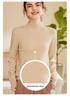 Women's Pure Cashmere Seamless Knit Sweater, Autumn/Winter Half-High Neck, Long Sleeve Base Layer