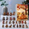 Weihnachts-Countdown Capybara Ornament 2D Acryl 24 Tage Kalender Ornament für Feiertags-Saisonales Erntedankfest Ostern Zuhause Kinder