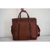 Vintage Leer Reisbagage Koffer Overnachting Weekend Duffel Laptop Tas Nieuw