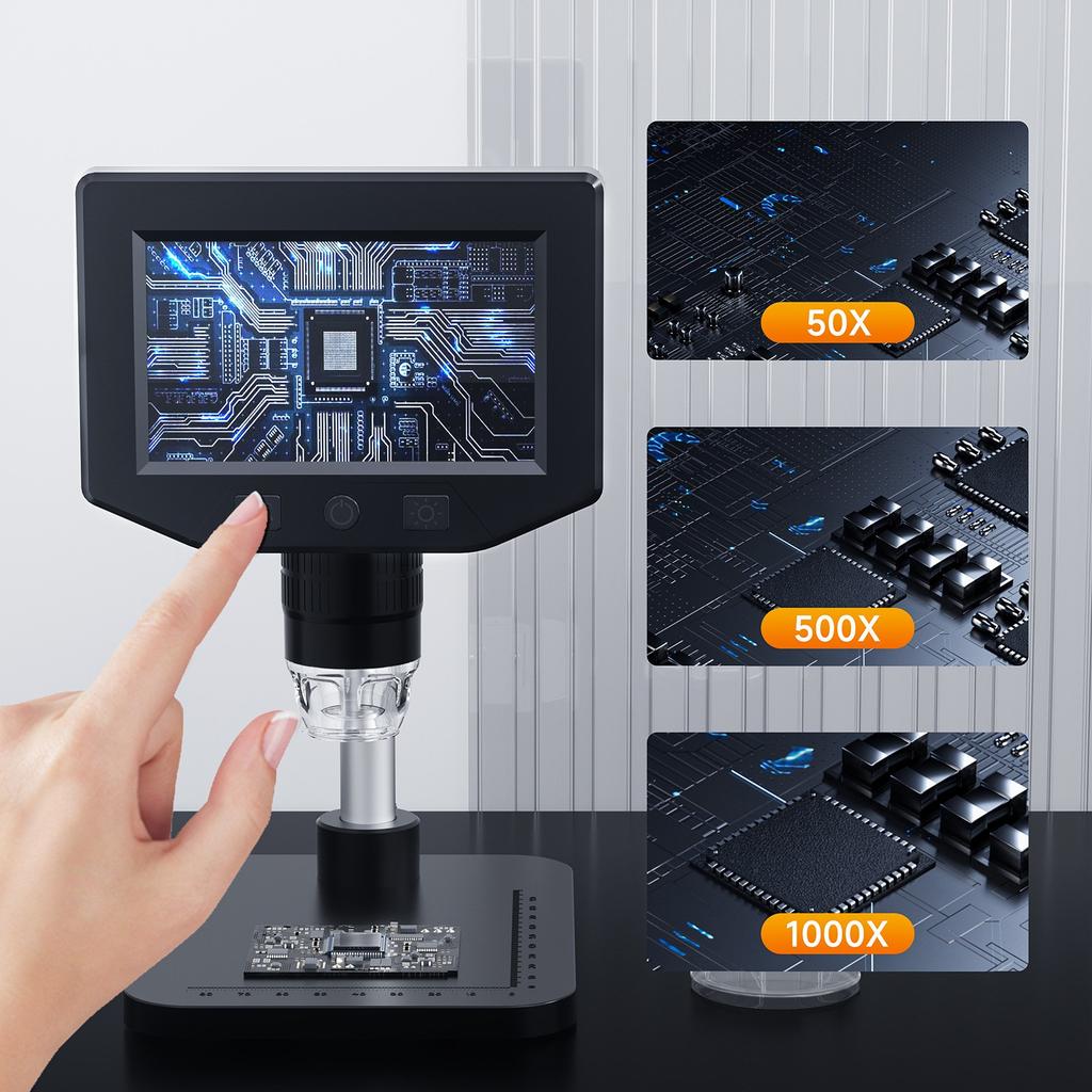 Portable Digital Microscope with Integrated LED Light Fast Charging for Field Work Educational Demonstrations