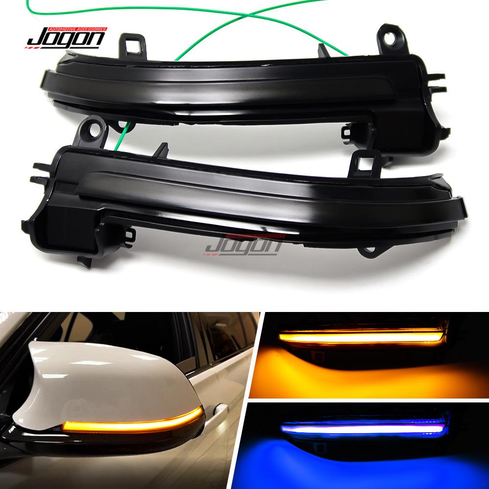 Applicable BMW Series Mirrors: 1, 2, 3, 4, F30, 5, X1 - Blue LED Turn Signal Flowing Light Accessories