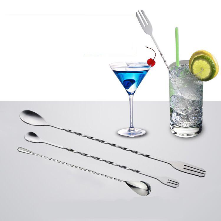 304 Stainless Steel Spoon Spoon Cocktail Bar Spoon Bar Bartender Spoon Milk Tea Stirring Spoon Double Head Bar Spoon Bar Spoon
