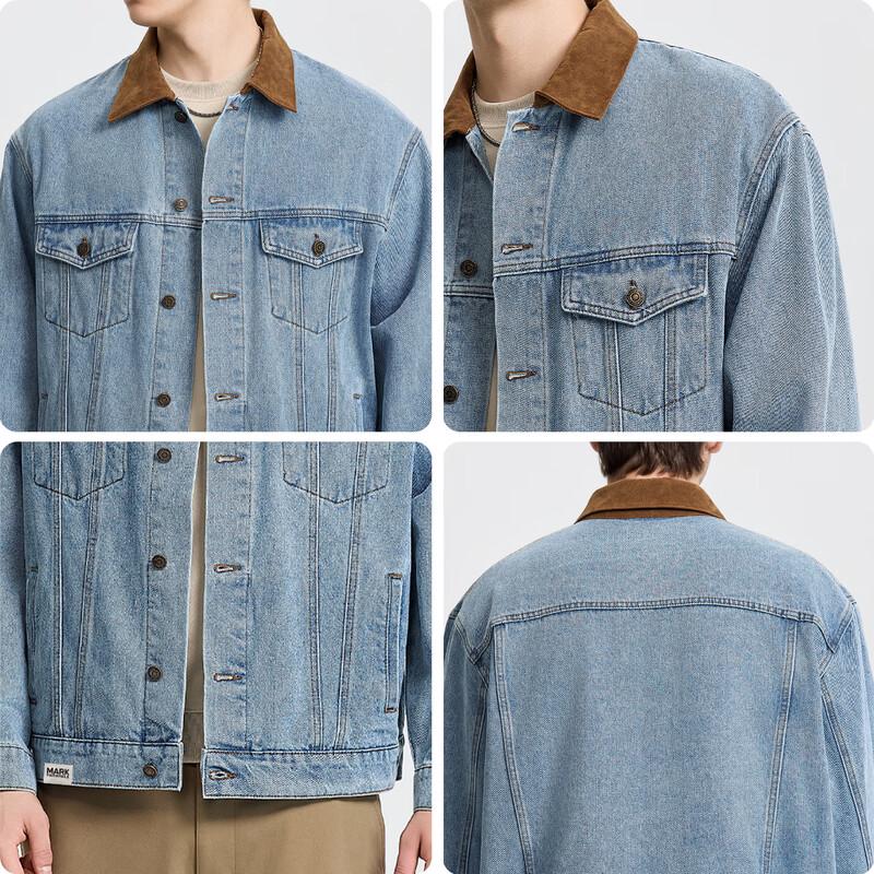 Mark Fairwhale Herren Retro Distressed Jeansjacke