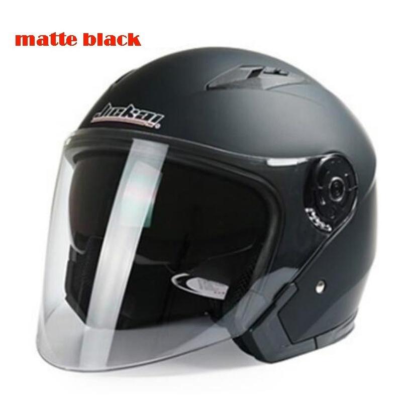 

Высококачественные мотоциклетные шлемы, электрический велосипедный шлем с открытым лицом, двойные линзы, козырьки для мужчин и женщин, летний скутер, мотоциклетный шлем в горошек XXL матовый черный