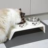 8.5cm Lifting Height Cat Bowl Double Bowl Design Cat Rice Plate Cute Pet Feeding Bowl  Pet Supplies