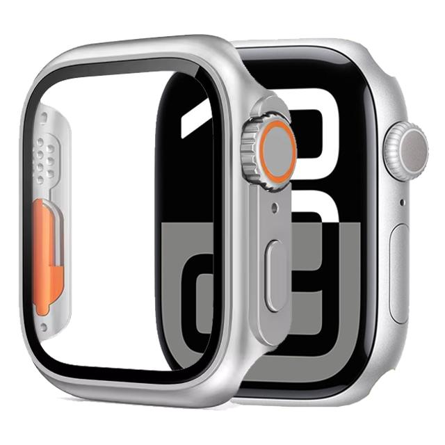 Glass+Case For Apple Watch 11 10 46mm 42mm 9 8 7 45mm 41mm Screen Protector Change Ultra 3/2/1 Bumper Cover iWatch 6 5 4 SE 44mm