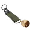 Bear Bell Thickened Webbing Brass with Snap Hook Clear Sound Keychain Bell for Outdoor Climbing Backpack Camping Army