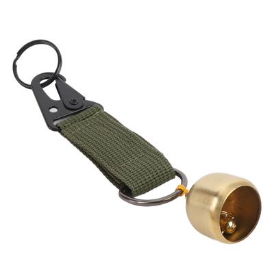 Campanello per Orso Nastro Spesso Ottone con Moschettone Suono Chiaro Portachiavi Campanello per Arrampicata all'Aperto Zaino Campeggio Esercito