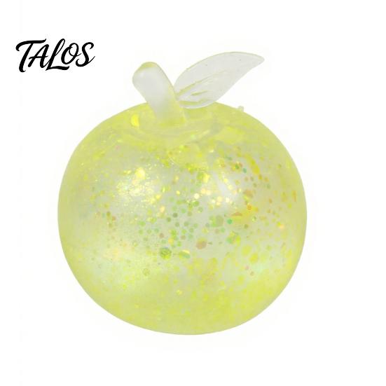 Stress Relief Toys for Adults Kids Maltose Glitter Apple Squeeze Ball, Soft TPR Slow Rising Fidget Creative Birthday Gifts Girls Toy Anxiety