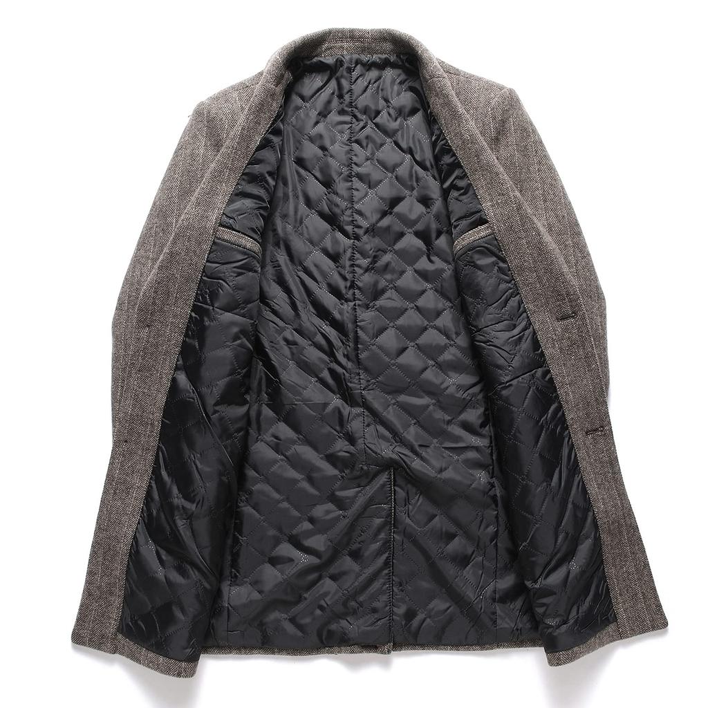 FHLHY Long Chesterfield Wool Business Coat Men's Coat, Jacket, Warm, Thick, Autumn/Winter