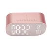 Alarm Clock Radio Multifunction FM Digital Radio Alarm Clock with Bluetooth Speaker for Home BedroomRose Gold