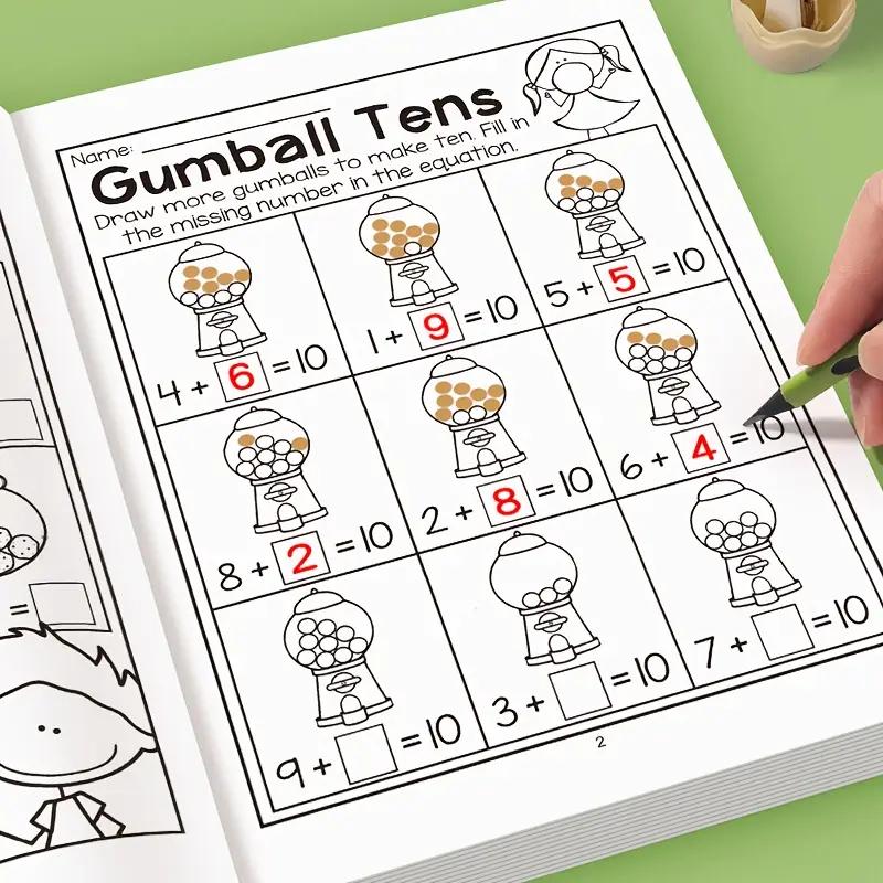 32 pages with 10 or less of addition and subtraction mathematical training