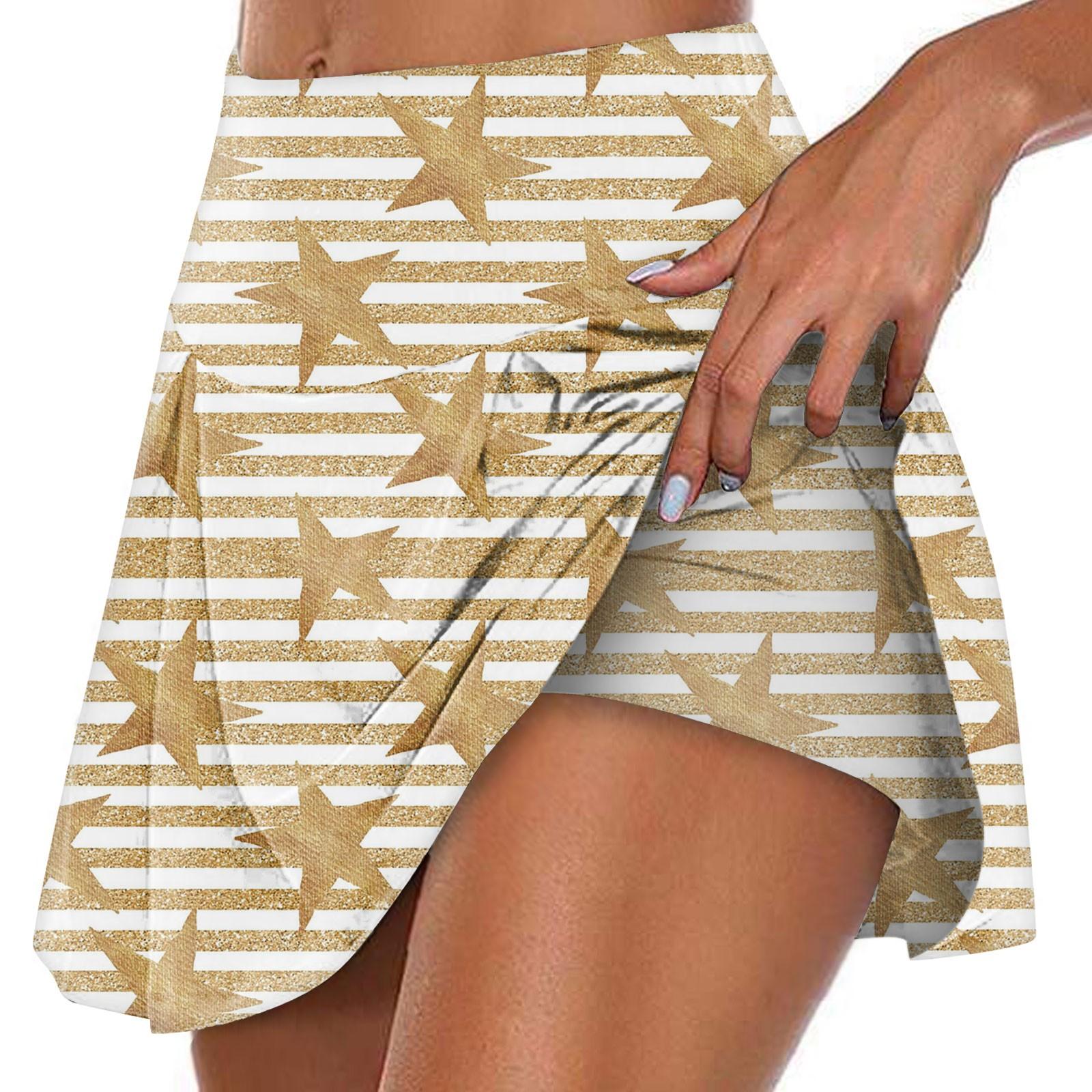 

Женские спортивные эластичные плиссированные теннисные юбки для бега, йоги, внутренние шорты, эластичные спортивные шорты для гольфа M бежевый