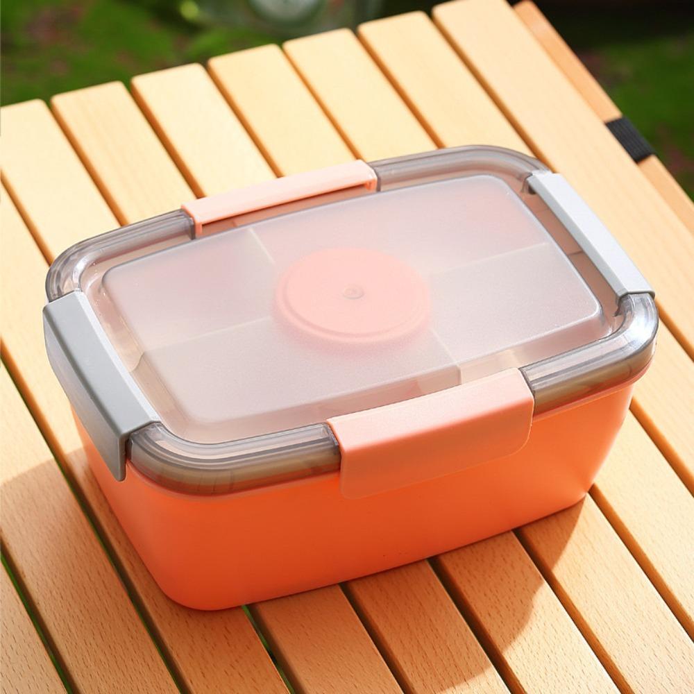 Leak Proof Lunch Box 2 Layer Salad Box Tableware Food Storage Container Microwave Safe 2000ML розовый 990₽