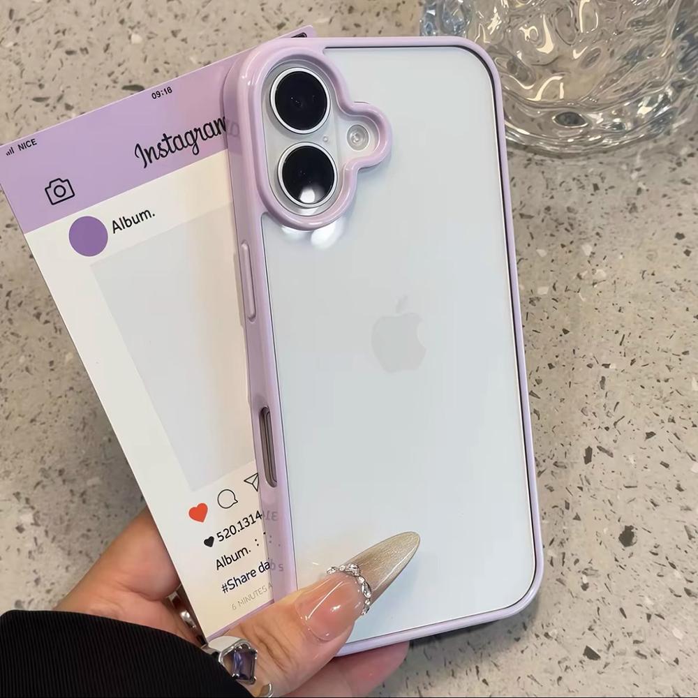 Luxus Klar Süßigkeitenfarbe Hülle Für iPhone 17 Air 16 15 14 13 12 Pro Max Plus Klar Acryl Stoßfänger Schutzhüllen Abdeckung