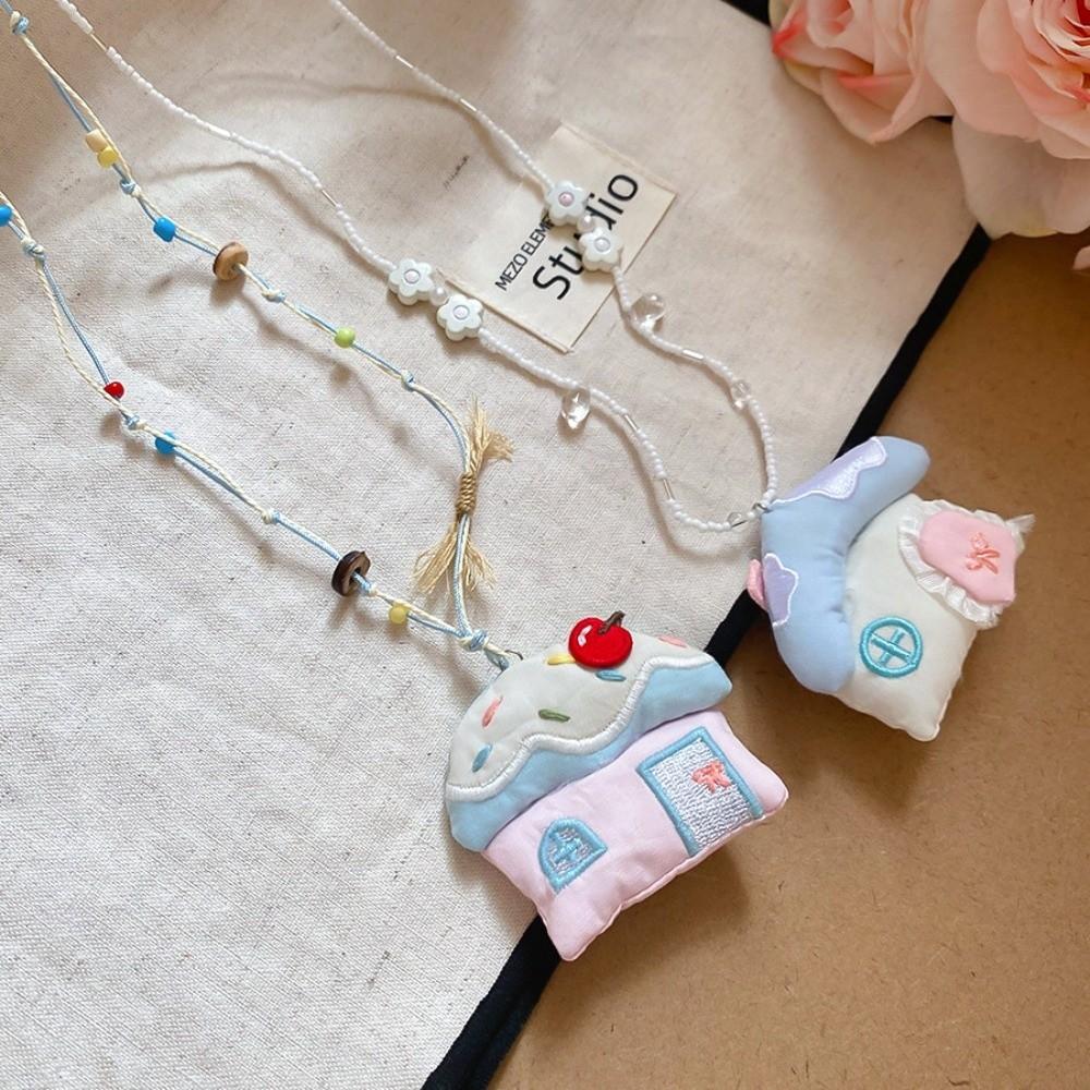 Flower Korean Beaded Necklace Jewelry Clavicle Necklace Pink Blue Bohemian Choker  Women
