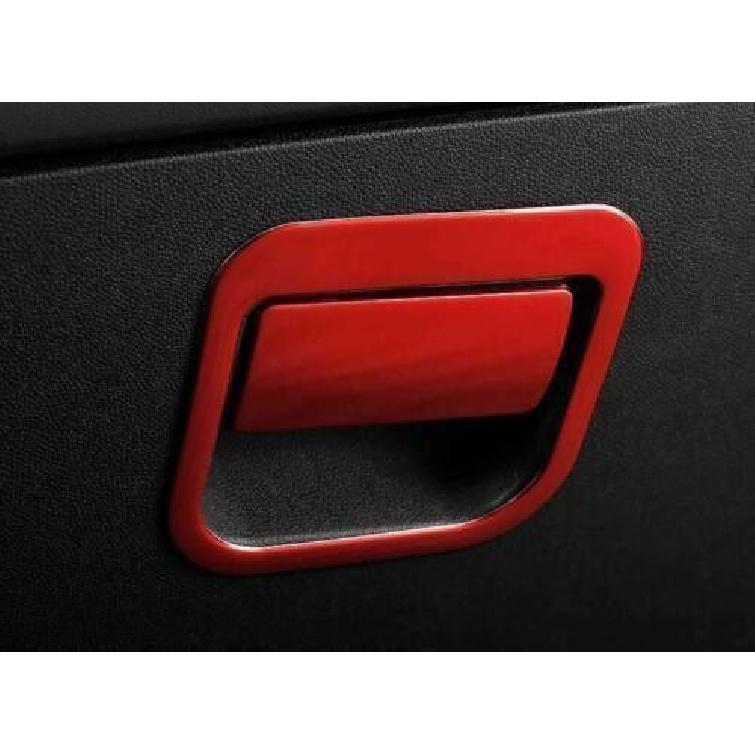 For Chevrolet Equinox 2018-2023 Red Steel Co-Pilot Storage Box Handle Cover Trim