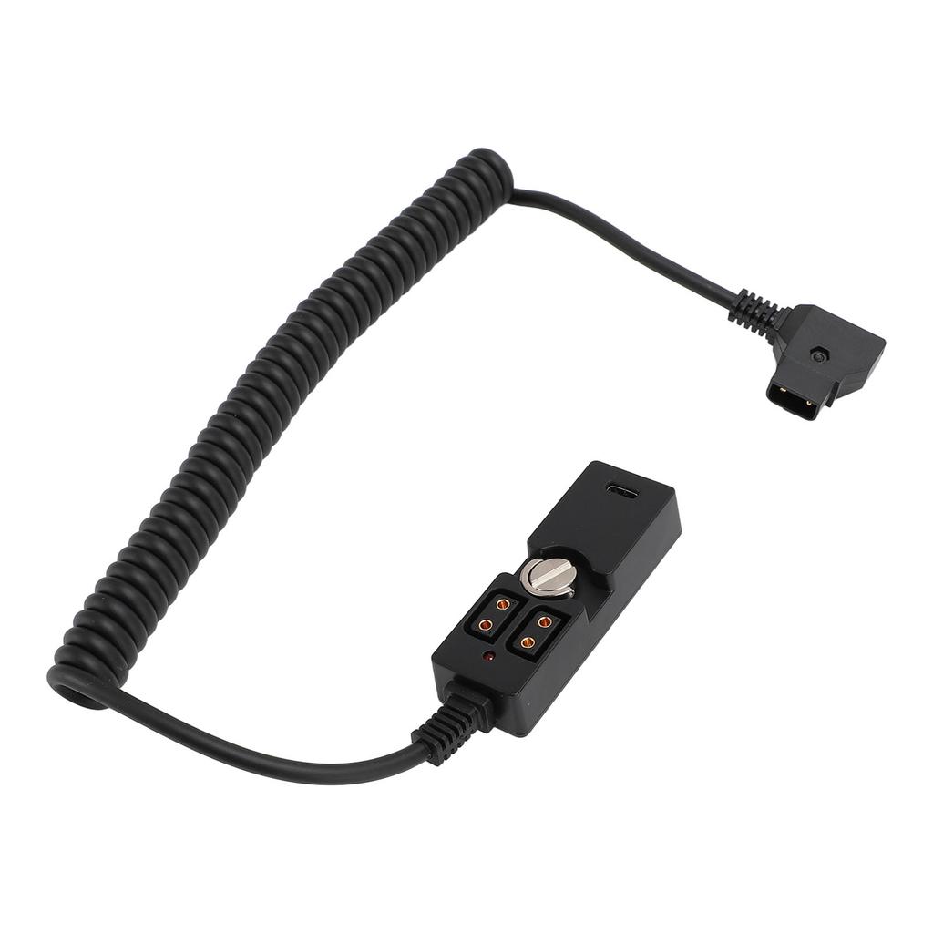 D Tap To 2 Port Power Cable Male To Female D Tap Splitter Power Cord with Type C LED Indicator